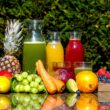 fruits and vegetable in clear glass jar